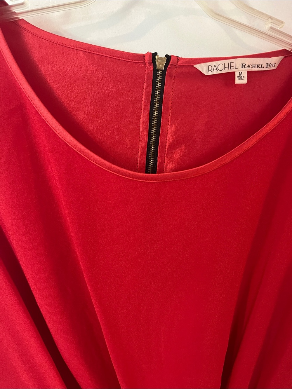 RACHEL Rachel Roy Vibrant Red Midi Dress with Back Zip